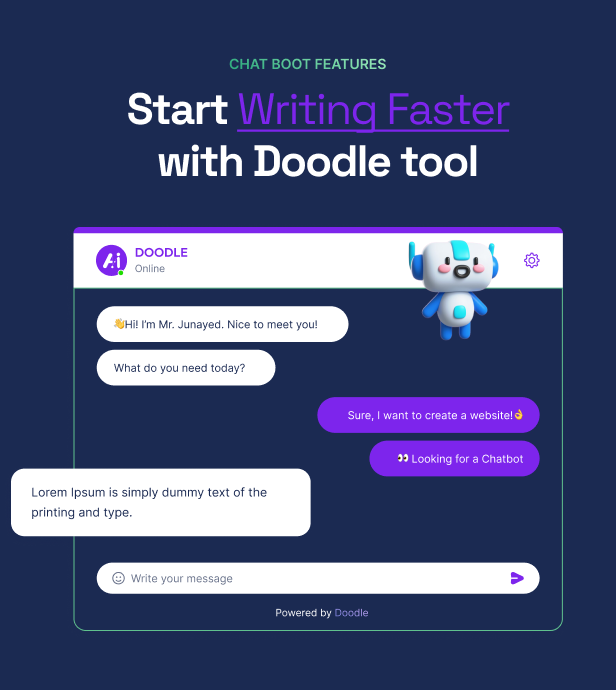 AI Doodle – Laravel 11 AI Artificial Intelligence & AI Technology Startups Template - 7